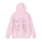 BMW E36 Hoodie — Vintage Racing Car Parts Graphic Hooded Sweatshirt