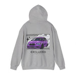 Excluded Clothing Purple Drift BMW Hoodie - Car Enthusiast Graphic Sweatshirt
