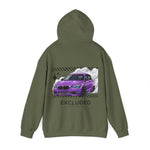 Excluded Clothing Purple Drift BMW Hoodie - Car Enthusiast Graphic Sweatshirt