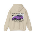 Excluded Clothing Purple Drift BMW Hoodie - Car Enthusiast Graphic Sweatshirt