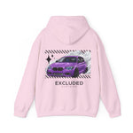 Excluded Clothing Purple Drift BMW Hoodie - Car Enthusiast Graphic Sweatshirt