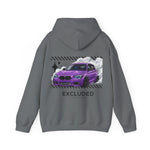 Excluded Clothing Purple Drift BMW Hoodie - Car Enthusiast Graphic Sweatshirt
