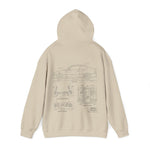 BMW E36 Hoodie — Vintage Racing Car Parts Graphic Hooded Sweatshirt