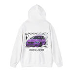 Excluded Clothing Purple Drift BMW Hoodie - Car Enthusiast Graphic Sweatshirt