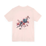 Be Unique Floral and Mechanical Fusion T-Shirt