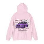 Excluded Clothing Purple Drift BMW Hoodie - Car Enthusiast Graphic Sweatshirt