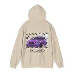 Excluded Clothing Purple Drift BMW Hoodie - Car Enthusiast Graphic Sweatshirt