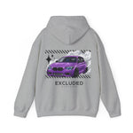 Excluded Clothing Purple Drift BMW Hoodie - Car Enthusiast Graphic Sweatshirt