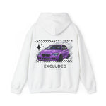 Excluded Clothing Purple Drift BMW Hoodie - Car Enthusiast Graphic Sweatshirt