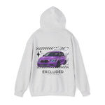 Excluded Clothing Purple Drift BMW Hoodie - Car Enthusiast Graphic Sweatshirt