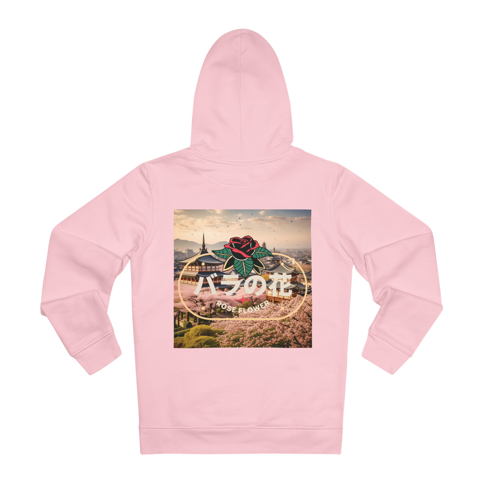 Japanese city scape rose Premium Pullover